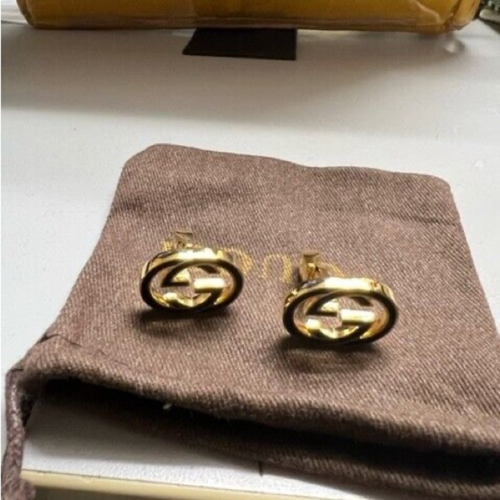 New! GG interlocking Cufflinks w/ Dustbag